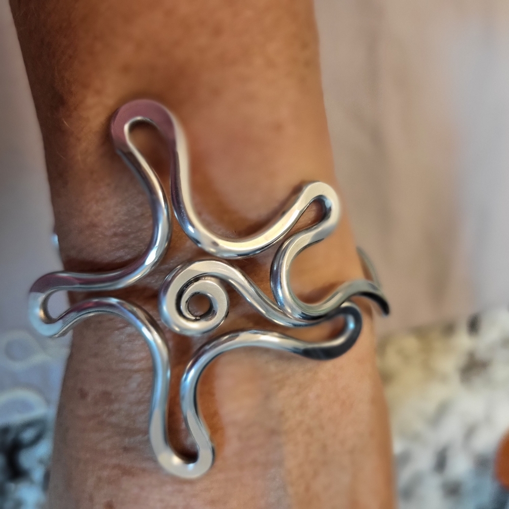 Silver cuff bracelet